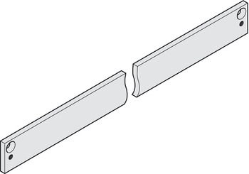 Montageplatte für Gleitschiene von Dorma TS 91/92/93 | Breite: 30 mm | Farbe: silber