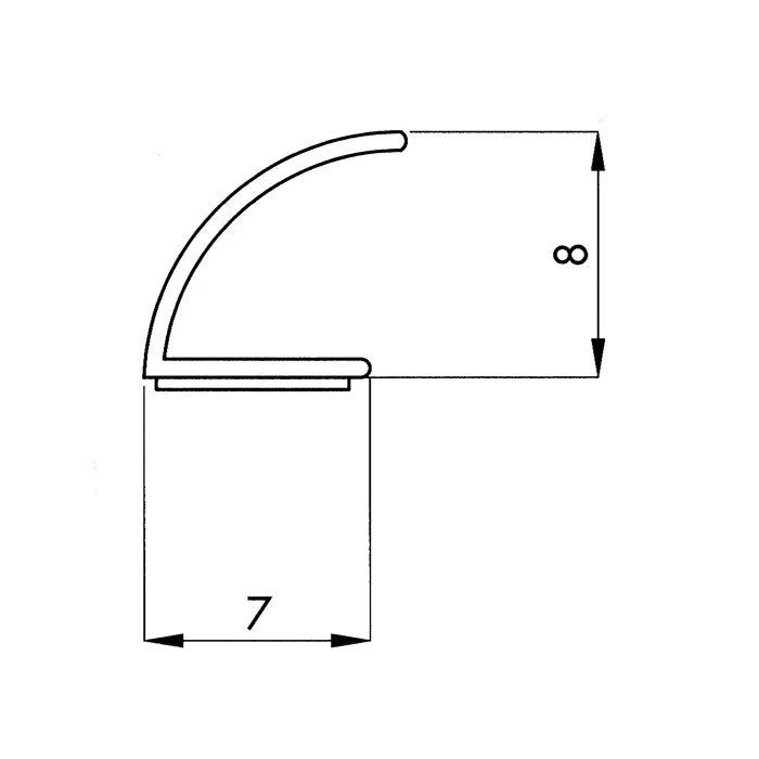 Klebedichtung mit V-Profil | Spaltbreite: 1 – 8 mm | Farbe: weiß