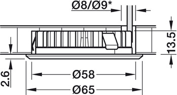 Einbaugehäuse für Häfele Loox | Modell: 2025/2026 | Farbe: signalweiß