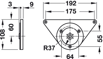 Tischbein Rondella | Bauhöhe: 690 mm | Durchmesser: 60 mm