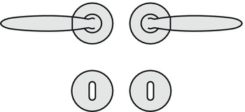 Türdrücker-Garnitur mit Buntbart | Hoppe Athinai M156/19KV/19KVS | Farbe: verchromt