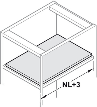 Tablar-Arretierung für Schubladenführungen | Modell: 295H5700 | Farbe: oriongrau