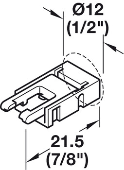 Verbindungsleitung für Häfele Loox5 | LED-Bänder: 8 mm, monochrom | Länge: 2000 mm