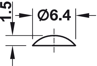 Anschlagpuffer selbstklebend | Modell: DB005 | Durchmesser: 6,4 mm