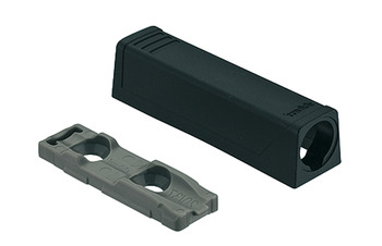 Adapterplatte für Druckschnäpper | Tip-On Kurzversion | Farbe: terraschwarz