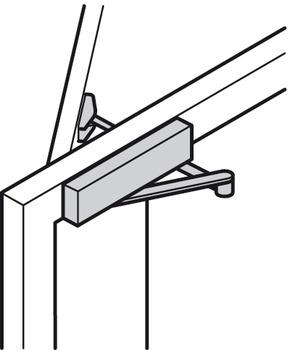 Obentürschließer Dorma TS 73V | Schließkraft: 2–4 nach EN 1154 | Farbe: silber