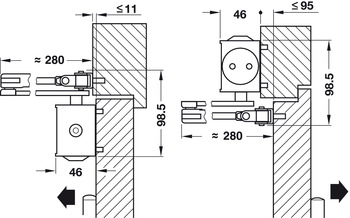 Obentürschließer Dorma TS 83 | Schließkraft: 3–6 nach EN 1154 | Farbe: silber