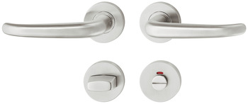 Türdrücker-Garnitur für WC/Badezimmer | Modell: Startec PDH3104 | Ausführung: DIN links und rechts