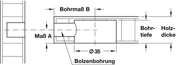 Verbindungsbolzen Häfele Maxifix S35 | Antrieb: Kreuzschlitz PZ2 | Oberfläche: Verzinkt