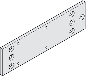 Montageplatte für Geze TS 1500 | Länge: 177 mm | Farbe: silber