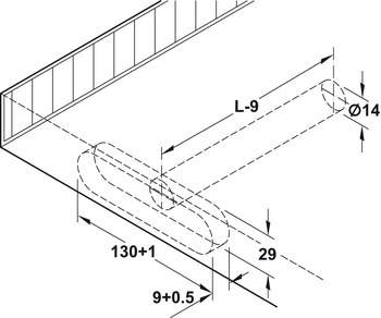 Tablarträger mit Anschraubplatte | Länge: 175 mm | Breite: 130 mm