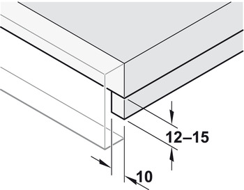 Tablar-Arretierung für Schubladenführungen | Modell: 295H5700 | Farbe: oriongrau