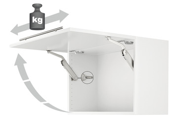Hochklappbeschlag von Häfele | Modell: Maxi Komplett-Set - A | Farbe: schwarz