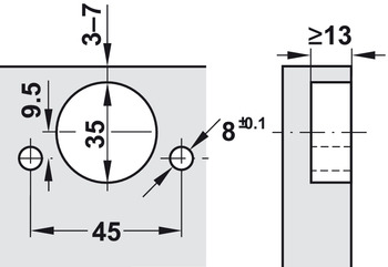 Topfplatte für Clip Top | Modell: 71T3590 | Anschlag: Eckanschlag