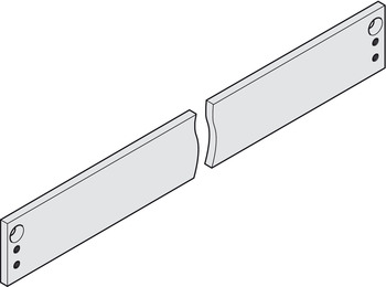 Montageplatte für Gleitschiene von Dorma TS 91/92/93 | Breite: 40 mm | Farbe: silber