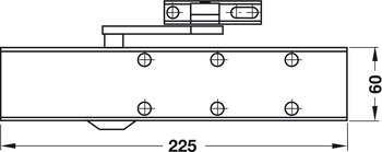 Obentürschließer Dorma TS 73V | Schließkraft: 2–4 nach EN 1154 | Farbe: silber