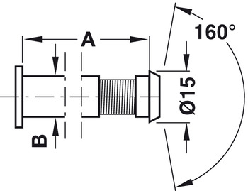 Türspion von Startec | für Türdicke: 34 – 52 mm | Sichtwinkel: 160°