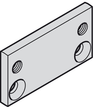 Montageplatte für Geze TS 2000 und TS 4000 | Länge: 58 mm | Farbe: silber