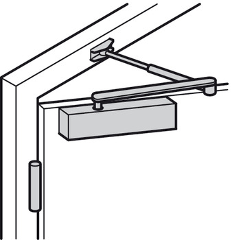 Obentürschließer Dorma TS 73V | Schließkraft: 2–4 nach EN 1154 | Farbe: silber